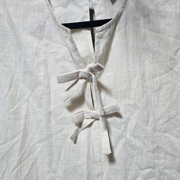 Wishlist Bow Beep Cream Peplum Tank Top - Picture 3 of 6